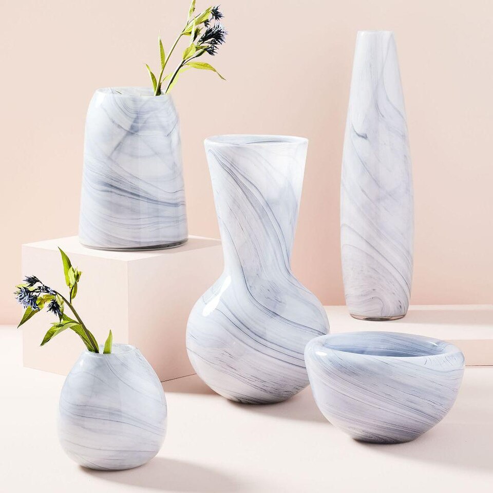 Marbled Glass Vases West Elm Australia